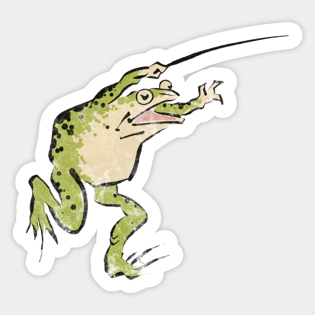 Frog Warrior Sticker by leojohnart@gmail.com